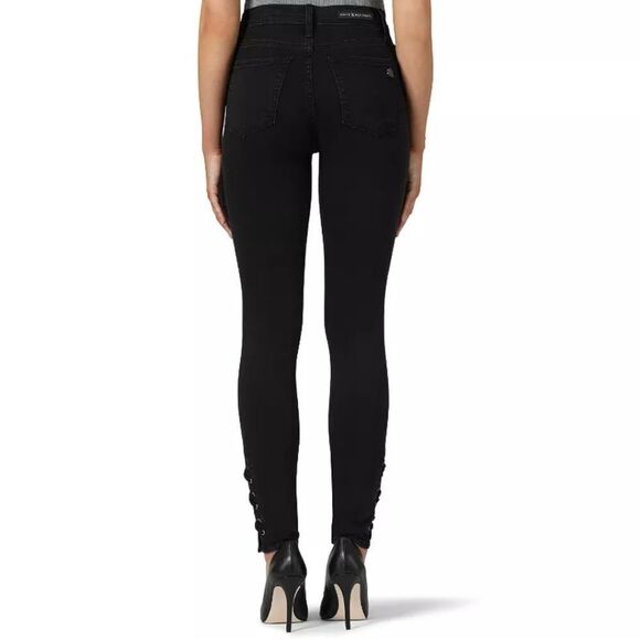 Women's Rock & Republic Black Wash High Roller High-Waisted Skinny Jeans Size 8 - Picture 7 of 11